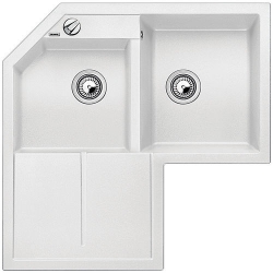 Zlewozmywak Blanco METRA 9E z korkiem automatycznym biały 515558